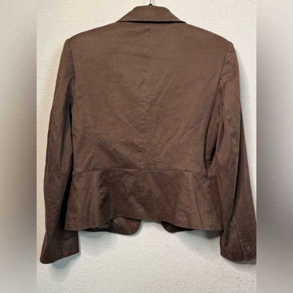 TALBOTS Silk Spandex Brown Size 6 Women's long sleeve Blazer - Picture 3 of 4